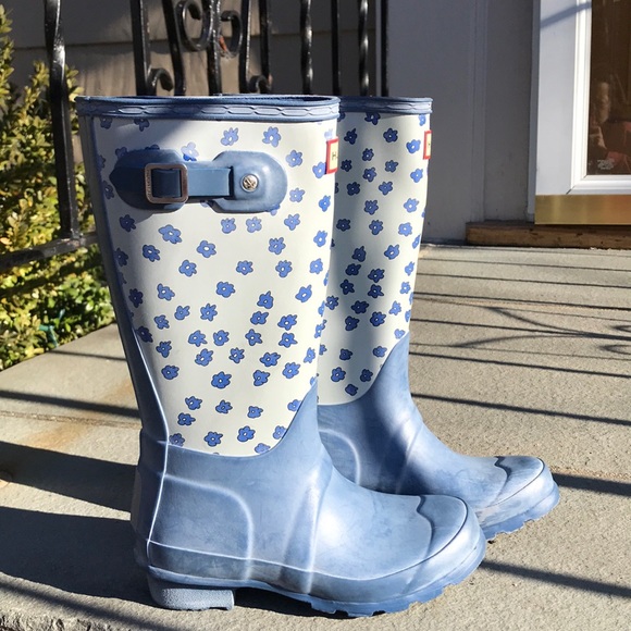 hunter floral boots